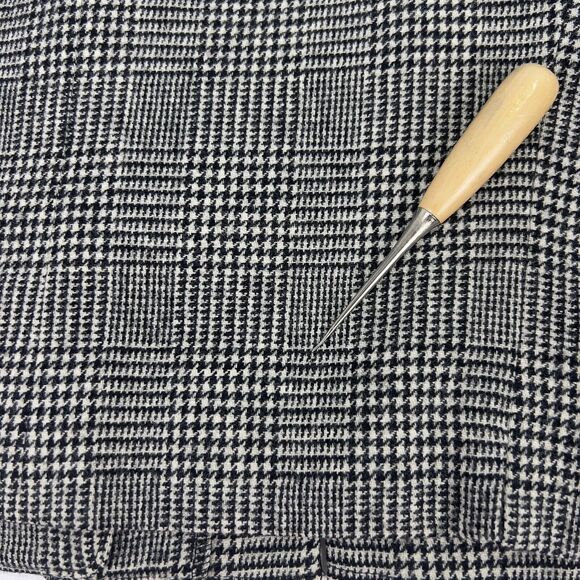 Vtg Pendleton Suit Jacket Women’s PS Black Houndstooth Plaid Cropped Slits 1960s - Picture 16 of 16